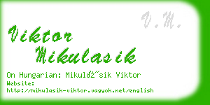 viktor mikulasik business card